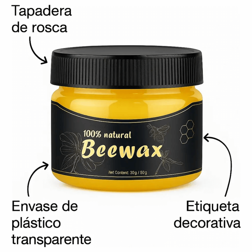 Cera De Abejas Para Lustrar Limpiar Madera Muebles Brillo