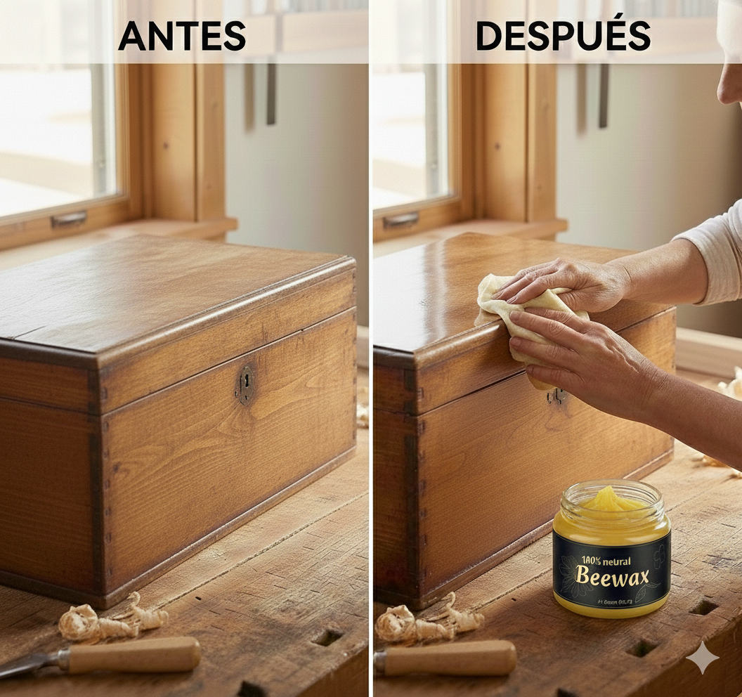 Cera De Abejas Para Lustrar Limpiar Madera Muebles Brillo